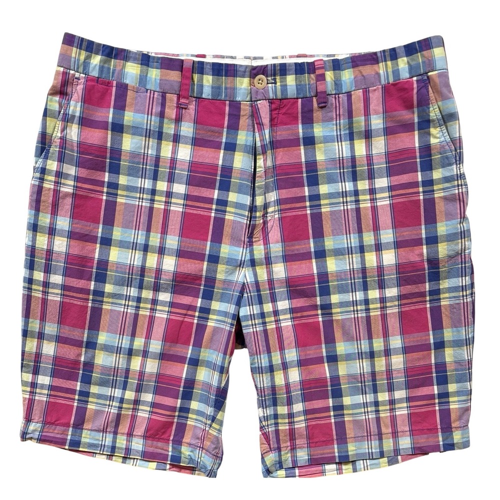 Polo Golf Ralph Lauren Shorts Men's Size 36 Links Fit Plaid Madras Chino - 578